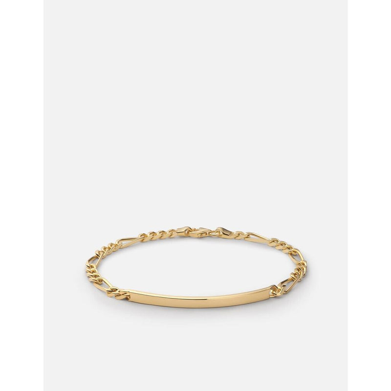 Miansai 3Mm Id Figaro Chain Bracelet, Gold Vermeil | Polished Gold