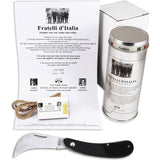 Coltellerie Berti Fratelli Roncola Foraging Knife | Black Lucite Handle-84