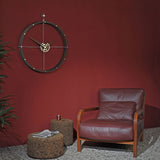 Nomon Doble O N Wall Clock | Steel/Chromed Brass/Calabo Wood