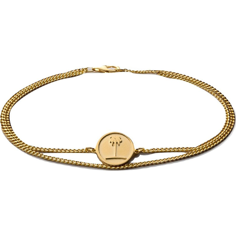 Miansai Women's Palm Tree Chain Bracelet | Polished Gold Vermeil