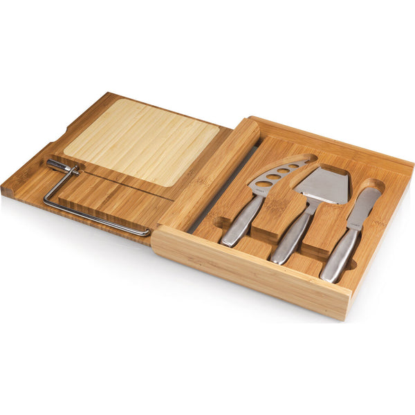Picnic Time Toscana Soirée Cheese Cutting Board & Tools Set w/ Wire Cutter