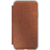 Nomad Folio Case for iPhone X | Clear/ Horween Brown Leather
