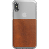 Nomad Case for iPhone X | Clear/Horween Brown Leather