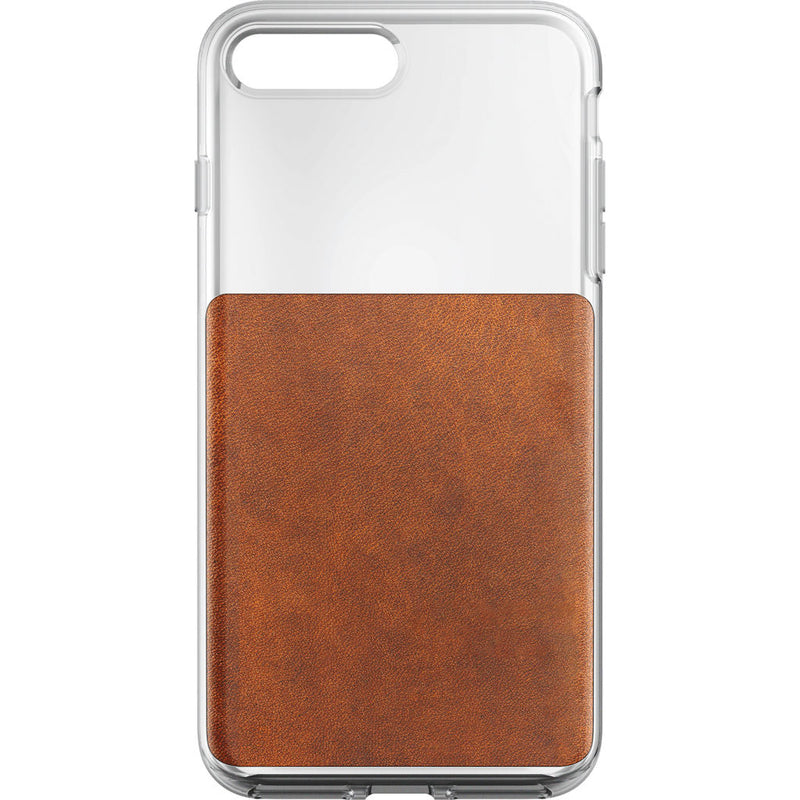 Nomad Case for iPhone 7/8 Plus | Clear/Horween Brown Leather