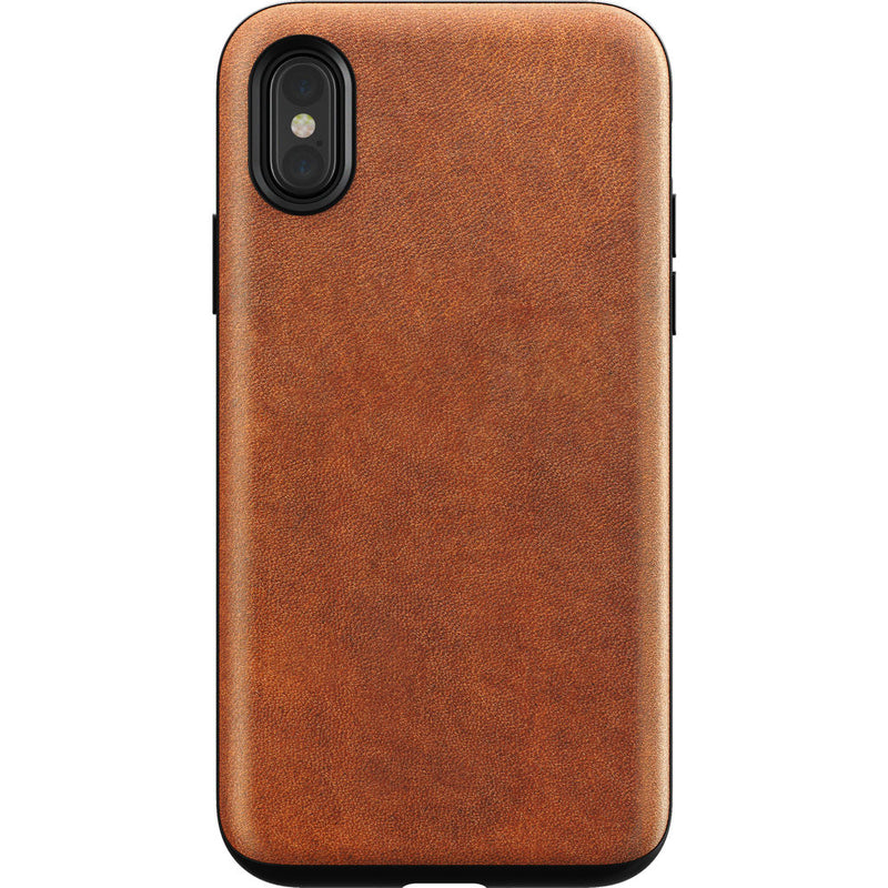 Nomad Rugged Case for iPhone X | Horween Brown Leather