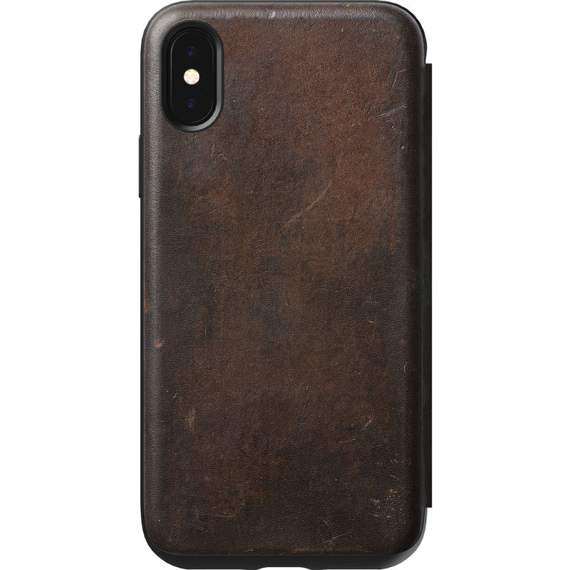 Hello Nomad Folio Leather Case for iPhone X | Rustic Brown NM21FROHOO