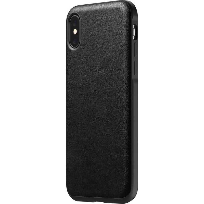 Hello Nomad Rugged Leather Case for iPhone XS | Black Leather NM21F10R00