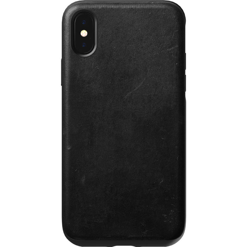 Hello Nomad Rugged Leather Case for iPhone XS | Black Leather NM21F10R00