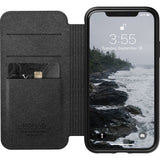 Nomad Folio Case for iPhone XR | Black Rugged Leather