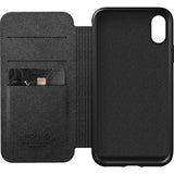 Nomad Folio Case for iPhone XR | Black Rugged Leather