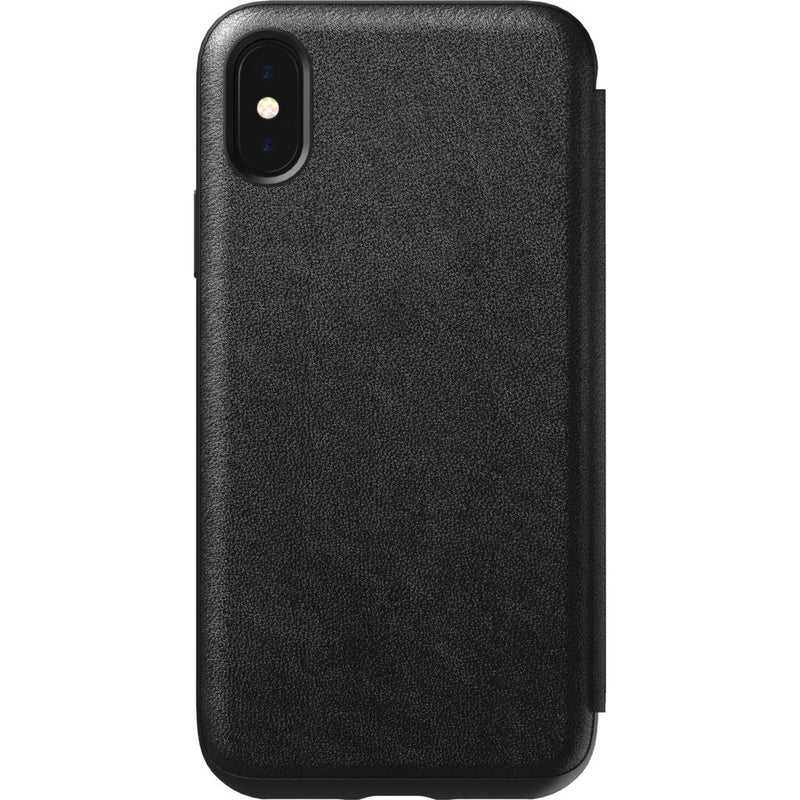 Nomad Folio Case for iPhone X/XS | Black Rugged Leather