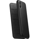 Nomad Folio Case for iPhone X/XS | Black Rugged Leather