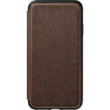 Hello Nomad Folio Tri-Fold Leather Case for iPhone XS Max | Rustic Brown Leather NM21TR0H50