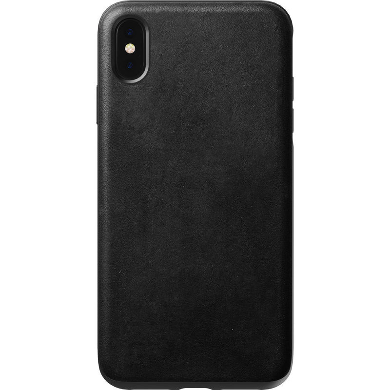 Hello Nomad Rugged Leather Case for iPhone XS Max | Black Leather NM21T10R00
