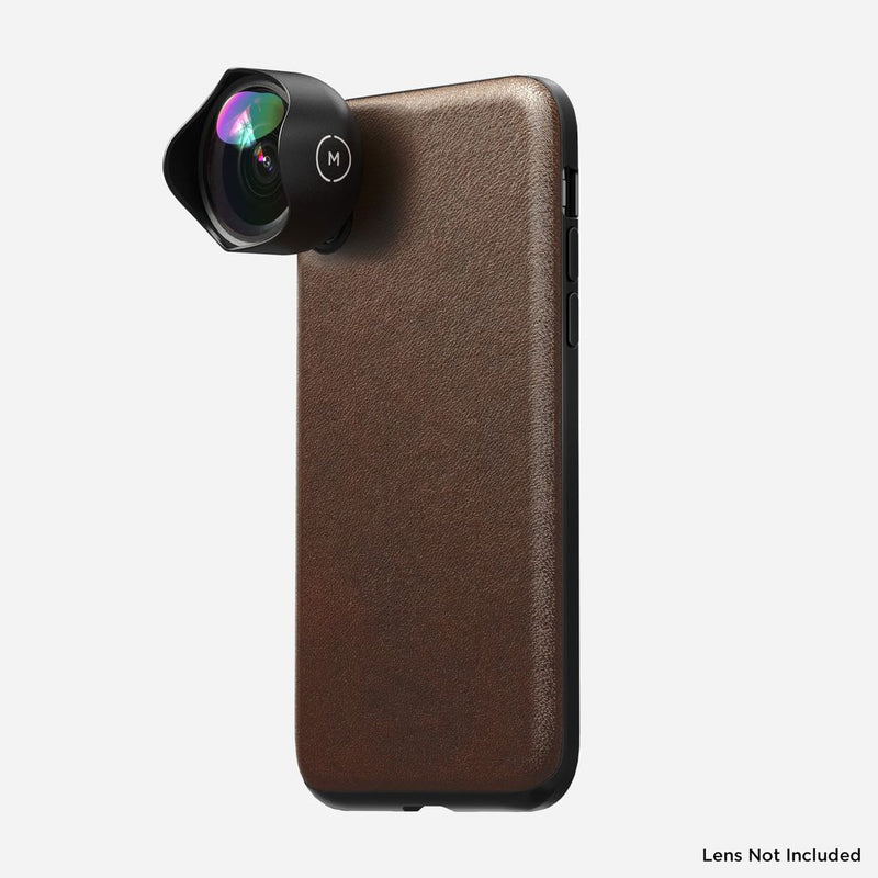 Nomad Rugged Leather iPhone X/XS Case for Moment Lens-Rustic Brown