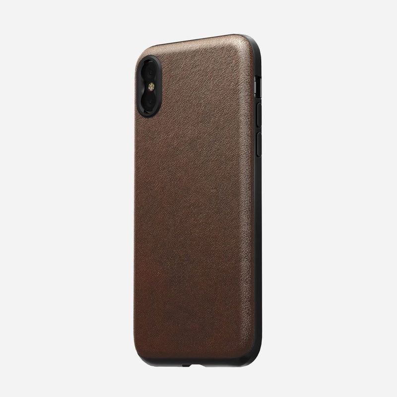 Nomad Rugged Leather iPhone X/XS Case for Moment Lens-Rustic Brown