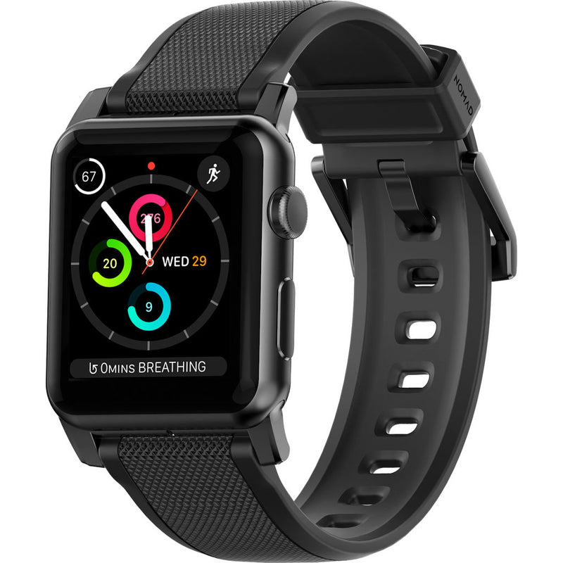 Nomad Silicone Strap for Apple Watch | Black Hardware