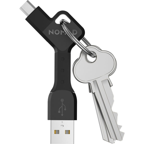 Hello Nomad Key Micro USB Charger Keychain | Black KEY- MICROUSB-001