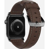 Nomad Traditional Apple Watch Strap | Black Hardware / Brown Leather