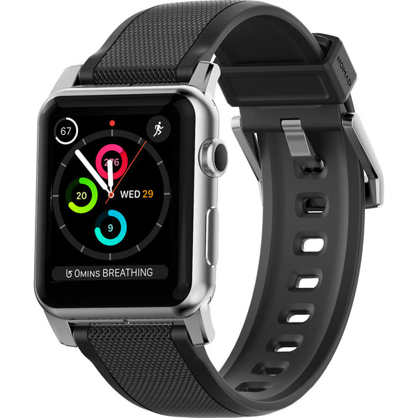 Nomad Silicone Strap for Apple Watch | Silver Hardware