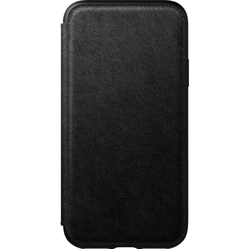 Hello Nomad Folio Tri-Fold Leather Case for iPhone XS | Black Leather NM21V10H50