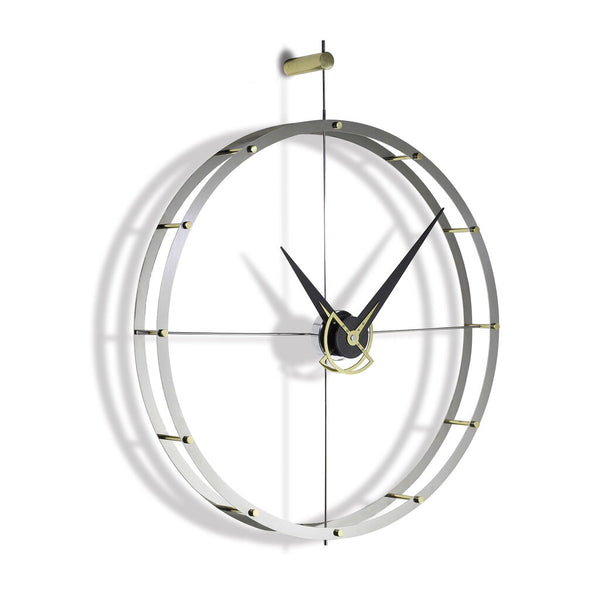 Nomon Doble O G Wall Clock | Steel/Brass/Calabo Wood