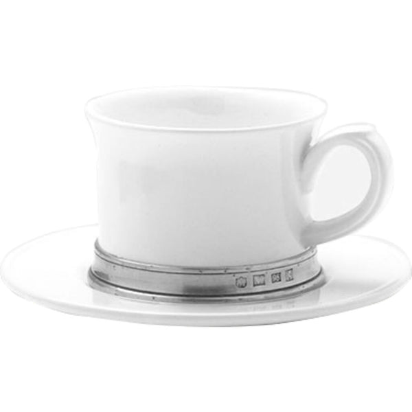Match Convivio Cappuccino/Tea Cup with Saucer | white