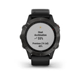 Garmin Fenix 6 Sapphire GPS Smartwatch Gray - Black Band, 010-02158-10