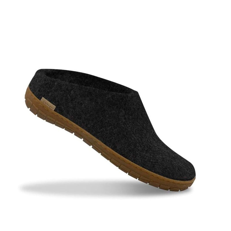 Glerups The Slip-On with Natural Rubbery Sole | Honey Charcoal