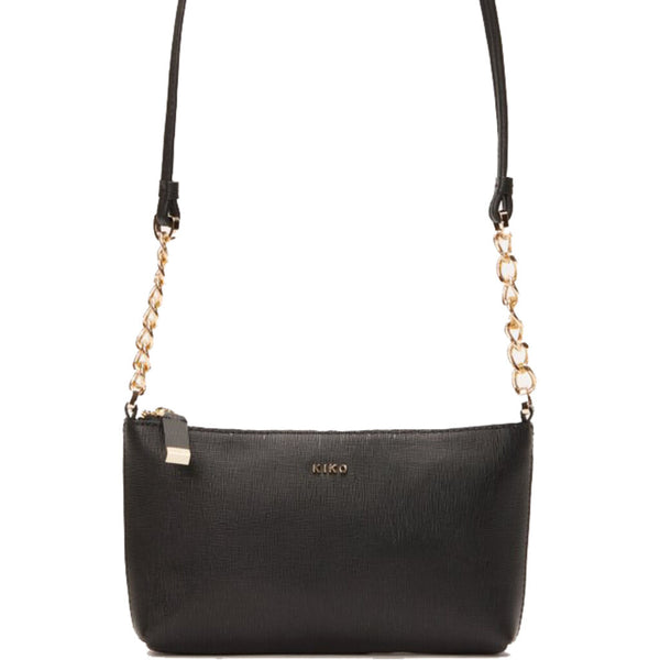 Kiko Leather Two Chain Crossbody | Black