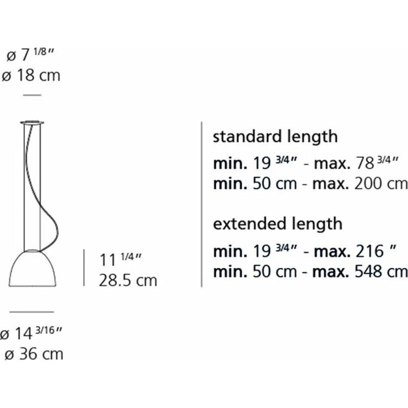 Artemide Nur Suspension 15ft Light