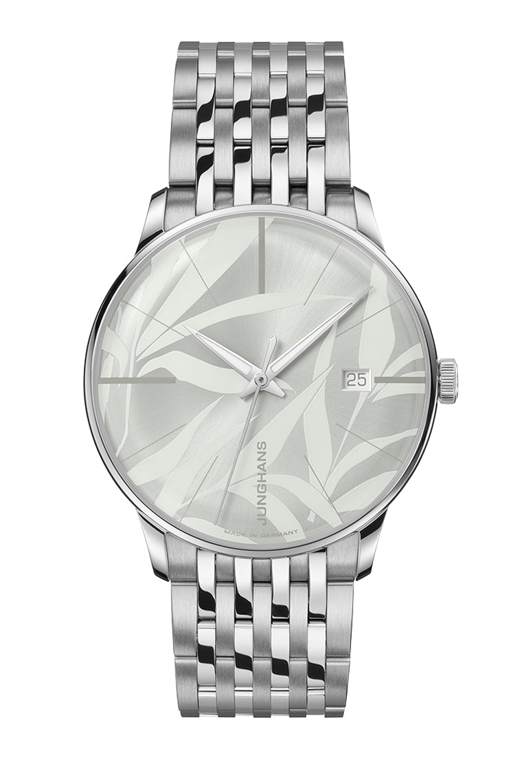 Junghans Meister Automatic 39MM Watch | Bamboo Leaf Pattern Dial