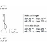 Artemide Nur Suspension 15ft Light