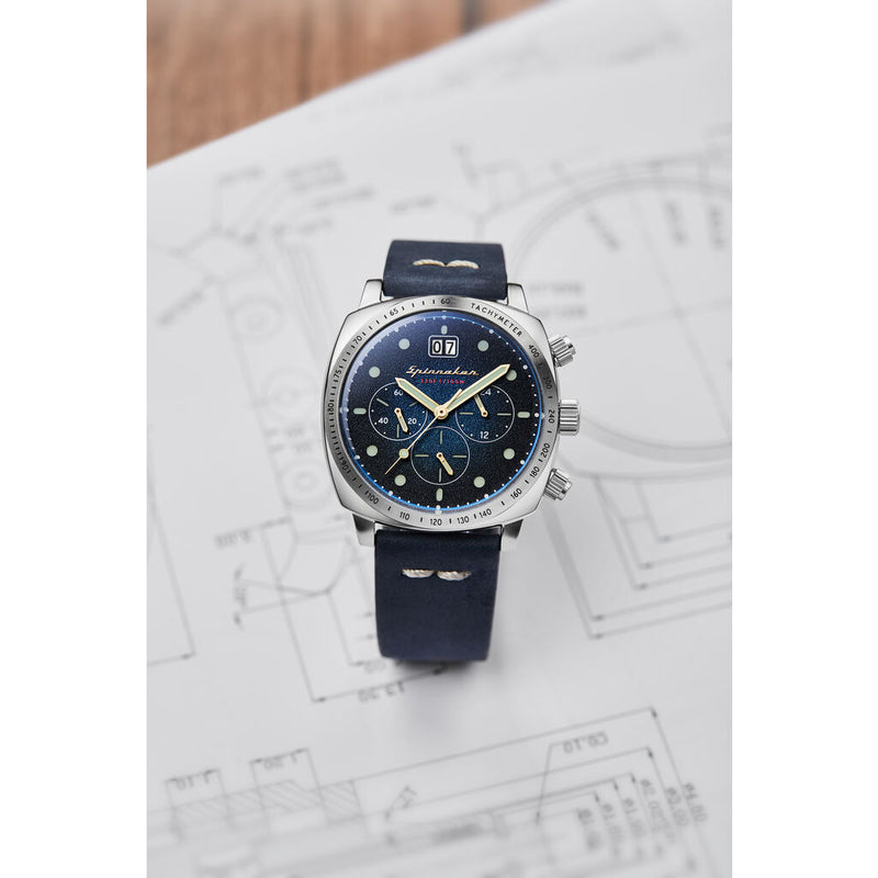 Spinnaker Hull Chronograph SP-5068-03 Quartz Watch | Blue/Blue