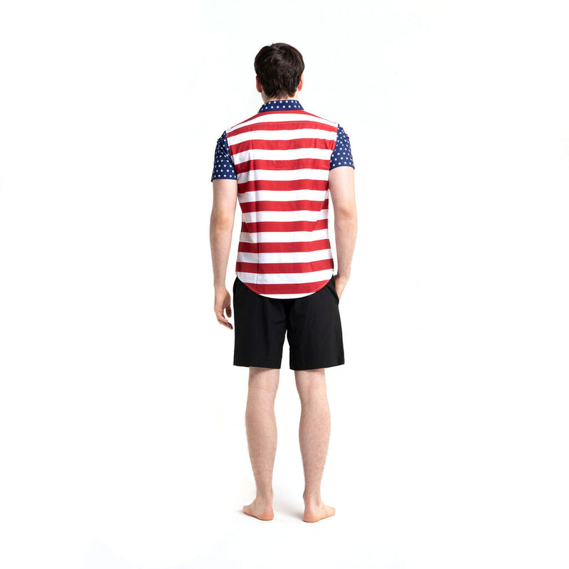 Bermies America Performance Button-Down Shirt | Red