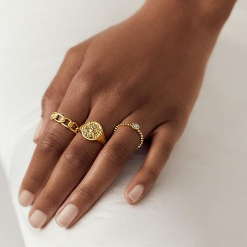 Awe Inspired Athena Signet Ring