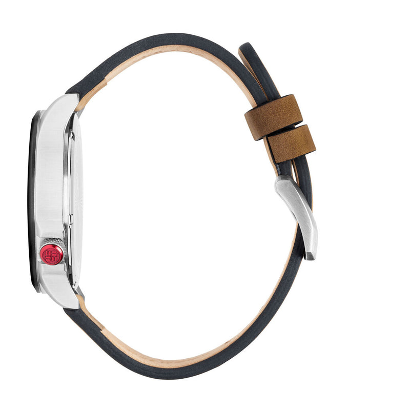 Columbia Canyon Ridge Black 3-Hand Date Men's Lifestyle Analog Watch | Camel Leather