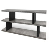 TemaHome Step Low Shelving Unit | Concrete Look / Pure Black 9000.320224