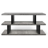 TemaHome Step Low Shelving Unit | Concrete Look / Pure Black 9000.320224