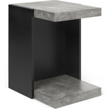 TemaHome Klaus Side Table | Concrete Color / Pure Black 9000.627804