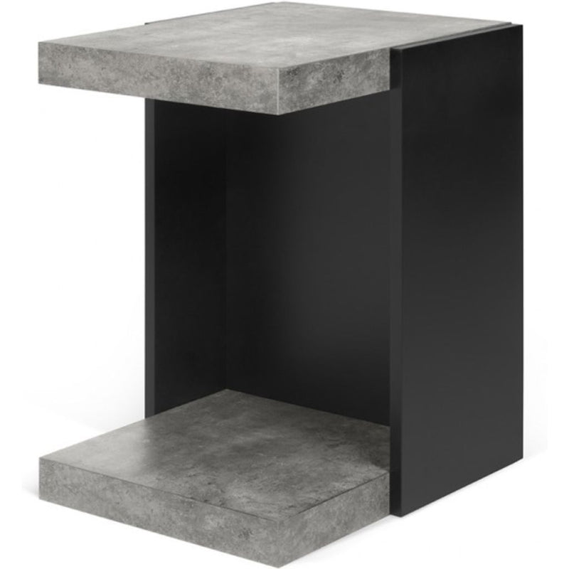 TemaHome Klaus Side Table | Concrete Color / Pure Black 9000.627804