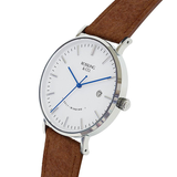Rossling & Co. Classic Automatic 40 mm Watch | Brown Suede