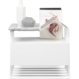TemaHome Domi Nightstand | White Marble / Pure White 9300.760921