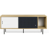 TemaHome Dann Dots Sideboard | Oak / Metallic White & Anthracite 9500.402623