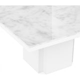 TemaHome Dusk 130 Dining Table | White Marble / Pure White 9500.628009