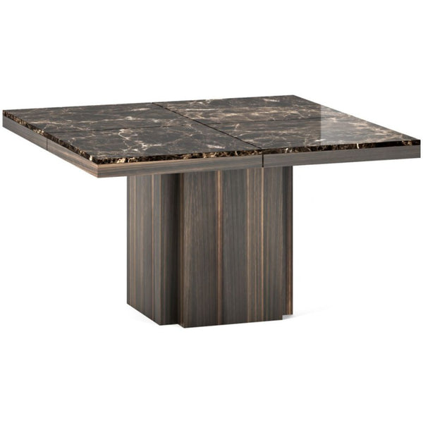 TemaHome Dusk 130 Dining Table | Brown Marble / Smoked Eucalyptus 9500.628023