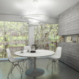 Artemide Pirce Suspension LED Light | 28W 2700K DIM 2-WIRE White EXT 19FT