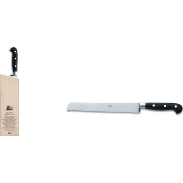 Coltellerie Berti Insieme Bread Knife w/ Magnetized Wood Block