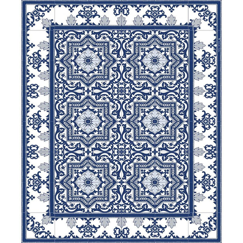 Beija Flor Armenian Floor Mat | Blue