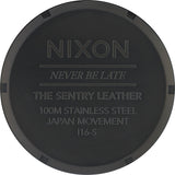 Nixon Sentry Leather Men's Watch | Black / Lum / Taupe